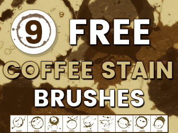 9 Free Photoshop Coffee Stain Brushes
